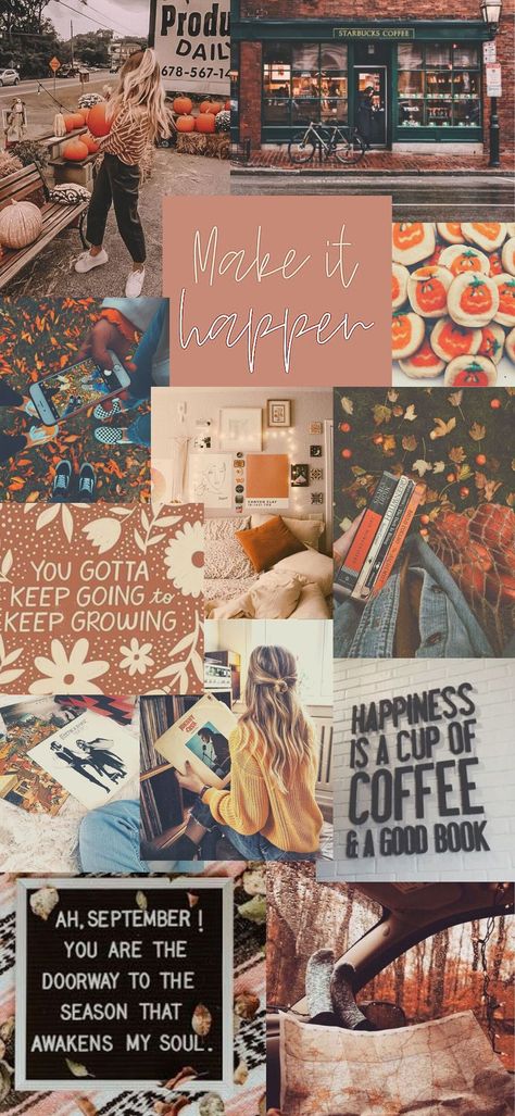 Dive into fall! Fall Phone Wallpaper Aesthetic Collage, Fall Aesthetic Wallpaper Iphone Collage, Background Collage Aesthetic, Fall Pinterest Board, Cute Thanksgiving Wallpaper Iphone, Vintage Fall Aesthetic Wallpaper, Cute Fall Collage Wallpapers, Autumn Vision Board, Chase Matthews