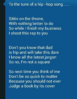 My dad and i had a rap battle today. This is part 1 Rap Battle Lyrics, Roast Battle Lines, Funny Rap Lyrics, Roasts To Say, Rhymes Lyrics, Lyrics Meaning, Hip Hop Songs, Dont You Know, Rap Lyrics