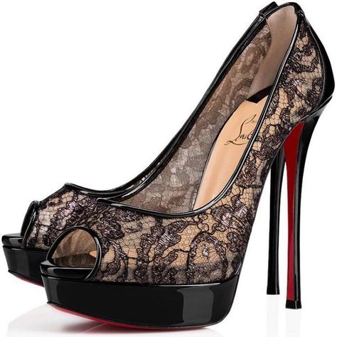 Red Sole Heels, Black Lace Pumps, Black Lace Heels, Ladies Heels, Lace High Heels, Pointed Ankle Boots, Red Bottom Heels, Masquerade Wedding, Lace Pumps