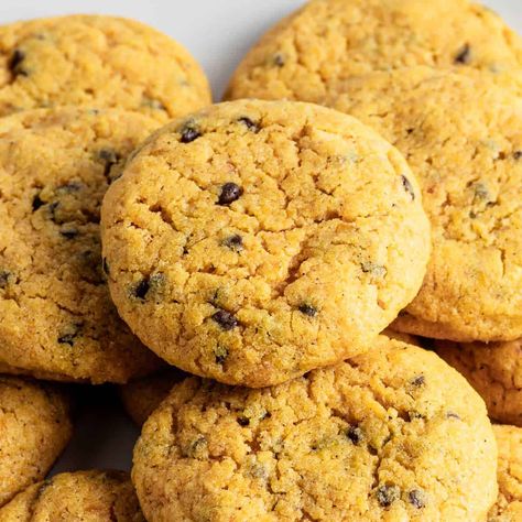 Rice Flour Pumpkin Cookies With Chocolate Chips (No Eggs) Rice Flour Cookies, Easy Pumpkin Cookies, Homemade Honey Mustard Sauce, Old Fashioned Molasses Cookies, Christmas Spritz Cookies, Famous Amos Cookies, Hawaiian Cookies, Pumpkin Cookies Easy, Cookies With Chocolate Chips