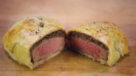 Gluten-free Beef Wellington With Bacon Jam - Just Cook Gluten Free Beef Wellington Recipe, Gluten Free Beef Wellington, Maple Bacon Jam, Cleanish Eating, Gf Sides, Nice To Meat You, Lemon Basil Chicken, Wellington Recipe, Butcher Box