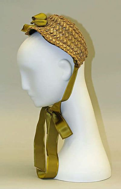 Bonnet Date: 1880s Culture: American or European Medium: straw, silk 1860s Accessories, 1890 Fashion, Straw Bonnet, Historical Hats, Victorian Hats, Evolution Of Fashion, Mobile Art, That Dress, Gilded Age