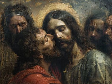 Did Jesus Forgive Judas? Judas Betrayal, Jesus Forgives, Jesus Teachings, Jesus Christ Painting, Jesus Christ Superstar, Jesus Praying, Ancient Paintings, Rennaissance Art, Esoteric Art