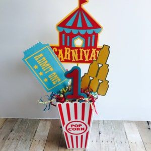 Circus Party Centerpieces, Carnival Party Centerpieces, Circus Centerpieces, Carnival Centerpieces, Carnival Birthday Theme, Carnival Party Decorations, Circus Party Decorations, Circus Birthday Party Theme, Carnival Birthday Party Theme