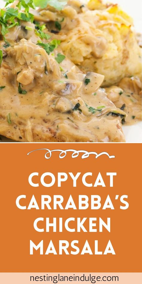 Make your next dinner special with this easy Copycat Carrabba’s Chicken Marsala recipe. Juicy chicken breasts are cooked in a rich sauce with mushrooms, Marsala wine, and a touch of cream. You only need a handful of ingredients, and it all comes together in just 30 minutes, making it perfect for a quick and delicious weeknight dinner. Perfect for dinner, quick and easy meals, or Italian cuisine fans! Chicken Heavy Cream Recipes, Easy Italian Dinner, Heavy Cream Recipes, Chicken Marsala Recipe, Marsala Recipe, Marsala Chicken Recipes, Marsala Wine, Butter Chicken Recipe, Chicken Marsala