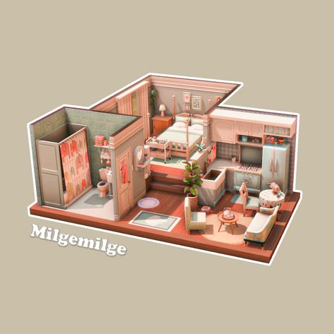 Microhome Sims 4, Sims Tiny Living, Sims 4 House Inspiration, Sims 4 Inspiration, Sims House Ideas, Sims 3 Houses Plans, Room Checklist, Sims 4 Challenges, Sims 4 House Plans