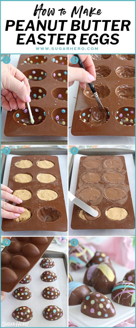 Pastel Decorations, Easter Candy Recipes, Peanut Butter Eggs Recipe, Peanut Butter Easter Eggs, Easter Egg Filling, Chocolate Candy Recipes, Peanut Butter Eggs, Easter Sweets, Easter Desserts Recipes