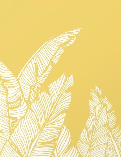 Banana Leaves On Yellow Banana Leaf Illustration, Yellow Banana, Leaf Illustration, Leaf Drawing, Banana Leaves, Deco Floral, Yellow Aesthetic, Art Print Poster, Banana Leaf