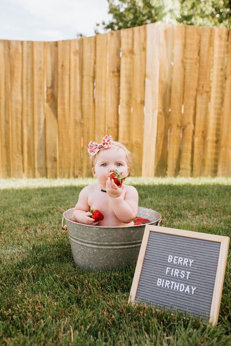 Virginia: Berry First Birthday Photoshoot by Kahlie Mae Photography 100 First Foods Photoshoot, Very Berry First Birthday Photo Shoot, Berry Sweet One First Birthday Photo Shoot, Berry First Birthday Cake Diy, Strawberry Themed 1st Birthday Pictures, Berry Sweet 1st Birthday Photoshoot, Strawberry Birthday Photoshoot, 1st Birthday Girl Berry Theme, Berry 1st Birthday Photoshoot