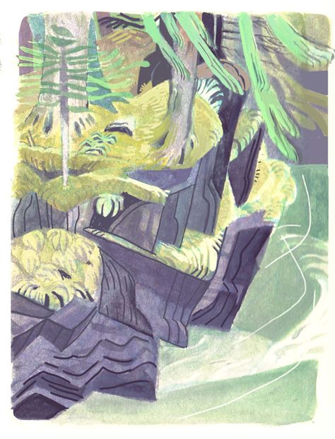 Elle Michalka, Environmental Illustration, Traditional Media, Background Art, Colour Palettes, Art Illustration, Painting & Drawing, Tumblr Blog, Colored Pencils