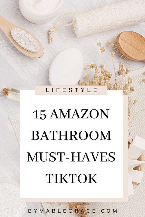 These 15 Amazon bathroom must-haves will change your life! From gadgets to decor to organizers, you will love these Amazon bathroom finds! Spa Bathroom Must Haves, Must Have Bathroom Essentials, Amazon Bathroom Decor Ideas, Bathroom Gadgets Accessories, Amazon Shower Must Haves, Bathroom Must Haves List, Bathroom Accessories Inspiration, Bathroom Decor Ideas Amazon, Amazon Bathroom Organization