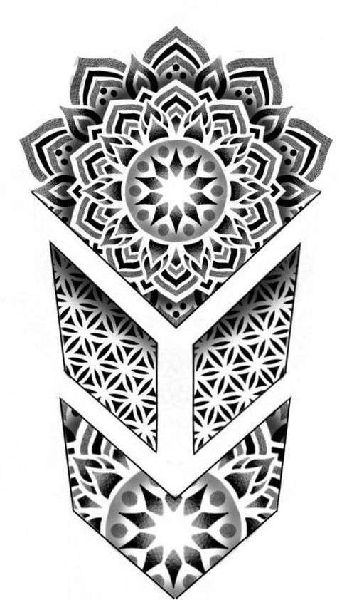 Mandala Tattoo Sleeve Women, Sacred Geometric Tattoo, Geometric Tattoo Stencil, Mandala Tattoo Men, Tato Mandala, Geometric Tattoo Sleeve Designs, Unique Half Sleeve Tattoos, Geometric Mandala Tattoo, Geometric Sleeve Tattoo