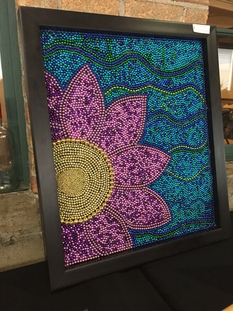 Third grade action art piece. Mardi Gras beads Bead Art Projects Canvases, Bead Canvas Art, Beaded Canvas, Sequin Art, Action Art, Diamond Canvas, Simple Projects, General Ideas, Mardi Gras Beads