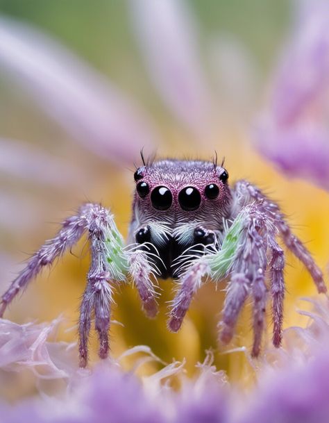 Purple spider, on ArtStation at https://www.artstation.com/artwork/49xbAn Colourful Spiders, Spidersona Suit, Colorful Spiders, Velvet Spider, Cute Spiders, Colorful Spider, Bug Board, Purple Spider, Spider Species