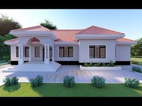 House Bungalow Modern, Cool Bungalow Ideas, Morden House Exterior Modern, House Models Design, Beautiful House Plans Dream Homes, External House Design, Latest House Design Architecture, Morden House Designs, One Storey Modern House Design