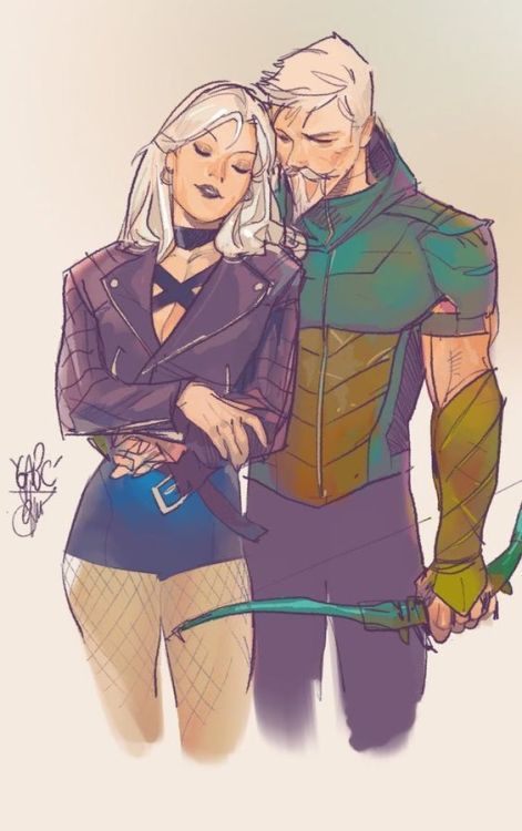 Black Canary And Green Arrow, Arrow Comic, Concept Art Landscape, Dc Couples, Arrow Black Canary, Otto Schmidt, Mike Mignola, Art Couple, Reference Drawing