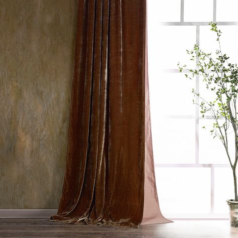 Copper Brown, Silk Velvet, Jewel Tones, Copper, Curtains, Velvet, Silk