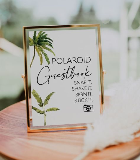 Tropical Wedding Guest Book, Tropical Wedding Seating Chart, Tropical Wedding Sign, Tropical Reception Decor, Tropical Wedding Favors, Tropical Wedding Colors, Destination Wedding Guest Book, Polaroid Guest Book Sign, Wedding Bar Menu Template