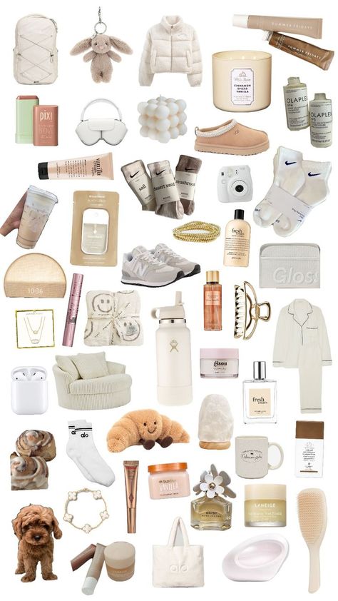 vanilla girl,  essentials, clean girl, aesthetic, boho, beige, neutral color, white, idea, gift idea, Christmas gift ideas Vanilla Girl Essentials, My Christmas Wishlist, Xmas List Ideas, Christmas Presents For Moms, Cozy Winter Decor, Girly Christmas Gifts, Girl Essentials, Small Birthday Gifts, Holiday Picks