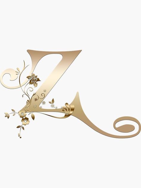 Letter Z Art, Floral Monogram Letter, Pretty Logo, Letter Art Design, Z Wallpaper, Art Journal Resources, Beautiful Lettering, Fancy Letters, Illuminated Letters