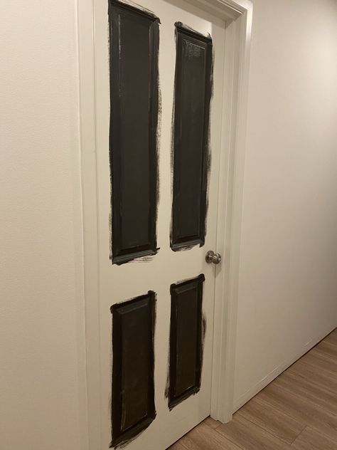 How To: Paint Interior Doors Paint Hallway, Paint Interior Doors, How To Paint Interior Doors, Painting Interior Doors Black, Hallway Doors, Painting Doors, Interior Door Colors, Curtains Sheer, Door Painting