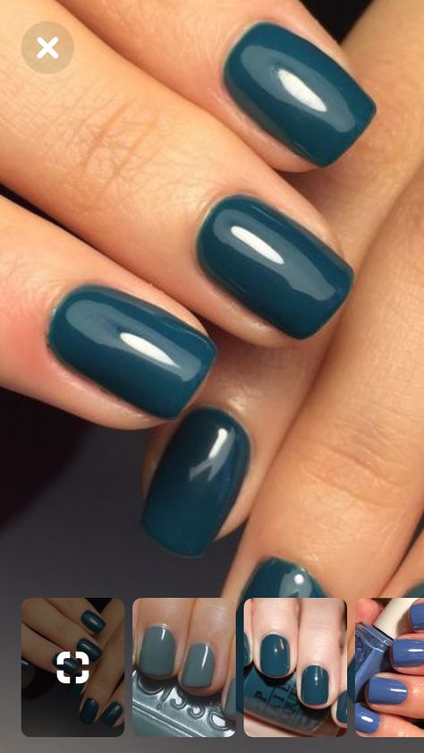 Blue Green Fall Nails, Greenish Blue Nails, Green Fall Nails, Simple Fall Nails, Soft Gel Nails, Gel Nail Colors, Nail Ring, Green Soft, Greenish Blue