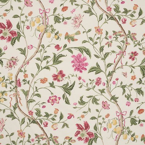 Flame Test, Chintz Fabric, Silk Velvet Fabric, Schumacher Fabric, Cream Roses, Hand Painted Silk, Small Print, Silk Painting, Drapery Fabric