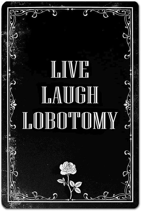 Goth Bathroom, Goth Wall Decor, Live Laugh Lobotomy, Gothic Bathroom, Funny Dark, Gothic Wall Decor, Gothic Room, Family Collage, Gothic Bedroom