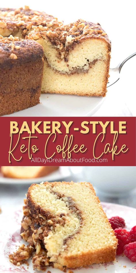 Keto Coffee Cake, Keto Cakes, Breakfast Keto, Postre Keto, Keto Coffee, Low Carb Dessert, Keto Cake, Low Carb Sweets, Carb Foods