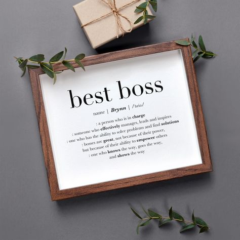 Custom Boss Gift PRINTABLE, Bosses Day Gifts For Men, Boss Gift for Her, Thank You Boss Retirement, Appreciation Gift Boss Lady Definition by LittleTreeLaneDesign on Etsy Sign For Boss, National Boss Day Gifts Ideas, Boss’s Day Gift Ideas, Boss Leaving Gift Ideas, Gift Ideas For Boss Lady, Boss Gifts Ideas Female, National Bosses Day Ideas, Bosses Day Gift Ideas Offices, Boss Day Gift Ideas