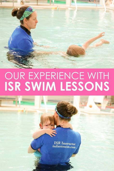 ISR swim lessons teach Infants and toddlers to rescue themselves if they accidentally fall into a pool or lake. The end-result is incredible, but the process can be worrisome intimidating for parents the first time around. Here's an honest review of our experience with ISR swim lessons for our 2 year old daughter. Crazy Together, Toddler Swim, Sensory Play Ideas, Toddler Swimming, Swimming Lessons, A Family Of Four, Water Safety, Easy Art Projects, Family Of Four