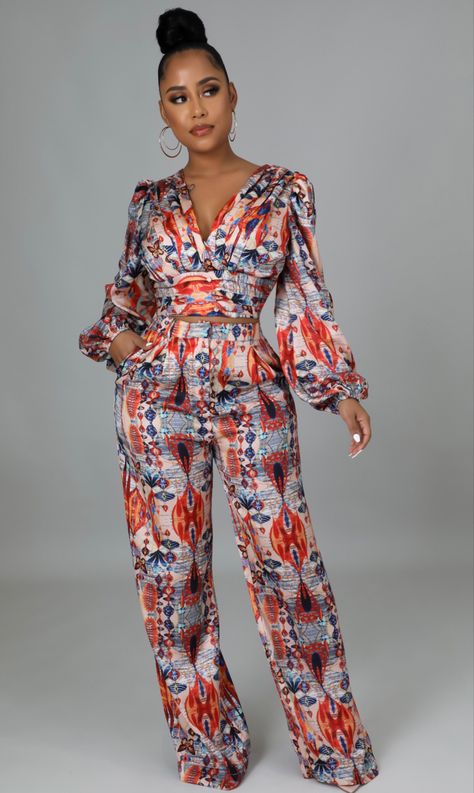 Two Piece Outfits Pants Classy, Two Piece Outfits Pants, 2piece Outfits, African Fashion Traditional, Set Outfits, African Fashion Modern, African Fashion Women Clothing, Jumpsuit Elegant, Classy Work Outfits