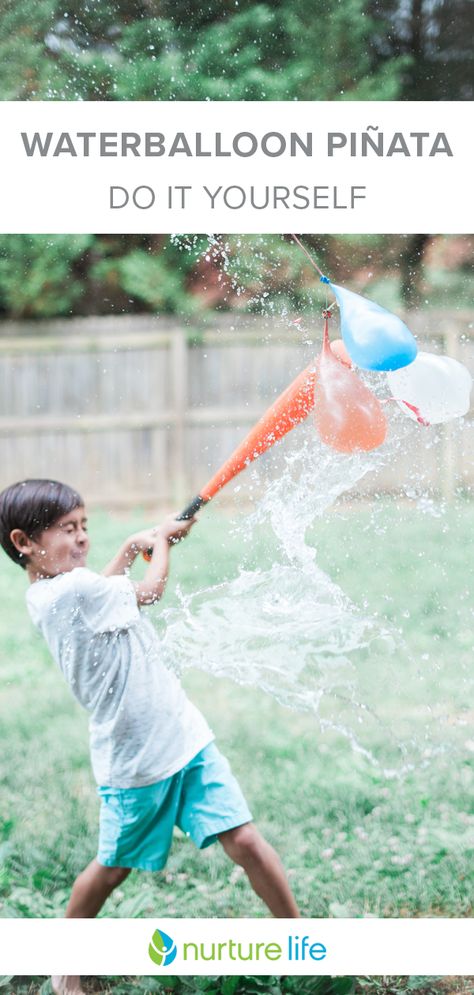 Water Balloon Pinata, Water Balloon Birthday Cake, Backyard Water Games, Water Balloon Launcher, Balloon Tips, Balloon Pinata, Fun Backyard, How To Make Water, Sun Safety