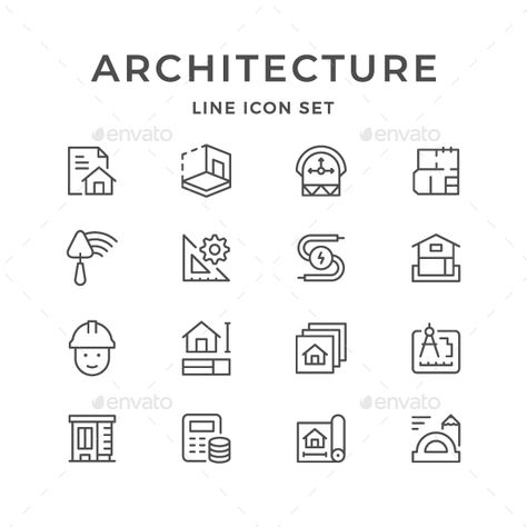 #Set Line Icons of #Architectural - Man-#made #objects Objects Best Interior Design Apps, Interior Design Apps, Special Logo, Architecture Icons, Small Butterfly Tattoo, Religious Architecture, Butterfly Tattoo Designs, Line Icon, Site Internet