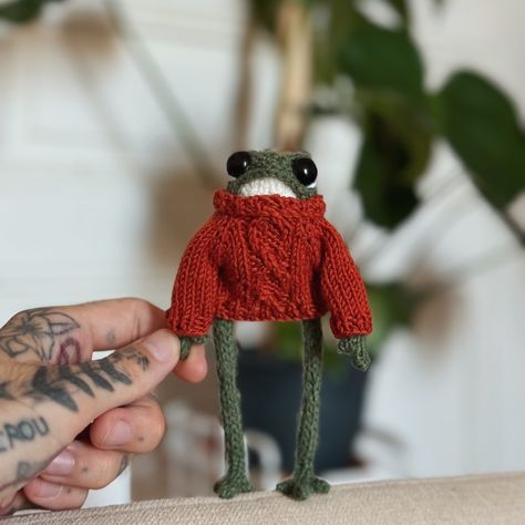 I released that cable sweater pattern a couple days ago!! 🍁🍂🍂 #fallfashion #falldecor #backtoschool #cottagestyle #frog Crochet For Couples, Frog Sweater, Cable Sweater Pattern, Crochet Frog, Cable Sweater, Pottery Painting, Sweater Pattern, Cottage Style, A Couple