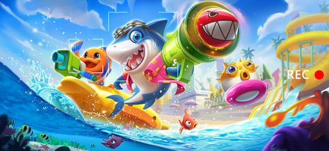 fish on Behance Mobile Game Development, Casual Art, 2d Game Art, Gaming Banner, Splash Screen, Game Interface, Fishing Game, Casual Game, Game Concept