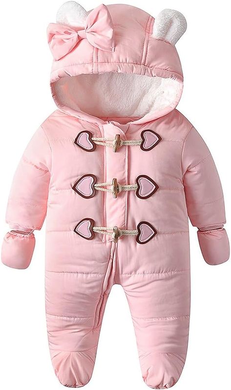 Simplee kids Baby Infant Boys Girls Snowsuit Winter Hooded Footed Warm Jumpsuit Outerwear with Gloves for 3-24 Months Baby Snowsuit, Winter Jumpsuit, Toddler Jacket, Winter Suit, Toddler Winter, Infant Boys, Best Baby Shower Gifts, Baby Fairy, Toddler Romper