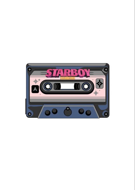 Sticker ideas Starboy Sticker, Weeknd Stickers, Album Cover Stickers, Senior Patches, Weekend Album, Weekend Music, Senior Jackets, Stickers Cool, Star Boy