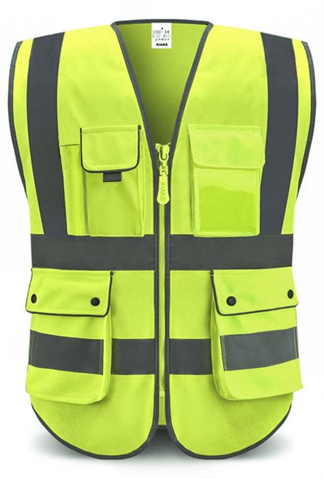 PRICES MAY VARY. 120g Knitted polyester Imported Zipper closure Machine Wash ▲ MATERIALS: the hi vis vest is made of 100% polyester fabric and Hi-Vis reflective material; Durable, Breathable, Lightweight and Machine Washable. ▲ HIGH VISIBILITY & 360° REFLECTIVITY: This neon yellow reflective vest is high visibility with two-inch wide reflective strips cover the shoulders, chest, waist and back which provide 360°protection while we are working or sporting under daylight or low light conditions. ▲ Hi Vis Workwear, Safety Video, Reflective Vest, Fluorescent Yellow, Safety Vest, Bright Stripes, Reflective Material, Work Wear Women, Personal Protective Equipment