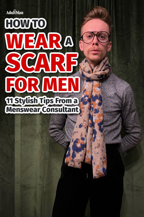 Looking to elevate your scarf style? Here are 11 ways to wear a scarf that will keep you warm and looking great. Scarf Man Outfit, Tartan Scarf Outfit, Men Scarf Style, Sports Coat Outfit Men, Male Scarf, Scarf Outfit Men, Blanket Scarf Outfit, Sport Coat Outfit, Mens Scarf Fashion