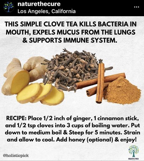 Herbs For Cough, Congestion Tea, Marshmallow Root Benefits, Clove Tea, Herbal Remedies Recipes, Sick Remedies, Food Health Benefits, Cinnamon Tea, Marshmallow Root