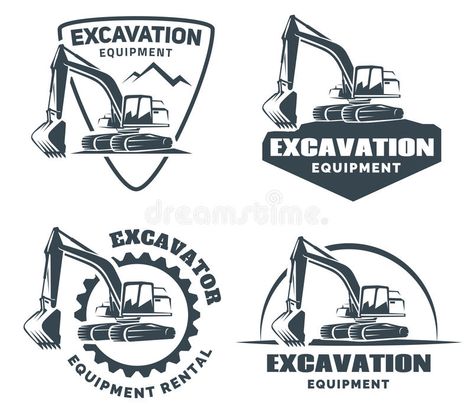 Set of excavator logo. Set of excavator logos, emblems and badges isolated on wh , #Aff, #emblems, #badges, #isolated, #logos, #Set #ad Excavator Logo, Car Wash Company, Excavator Machine, Car Wash Business, Graphic Design Portfolio Cover, Car Logo Design, Mobile Car Wash, Karakter Disney, Construction Logo