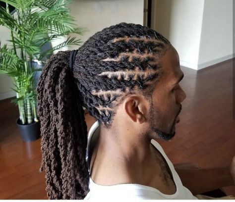 Styles For Big Foreheads, Male Loc Styles, Men Dreads, Lock Hairstyles, Black Fatherhood, Men Locs, Mens Dreadlock Styles, Colored Dreads, Mens Twists Hairstyles