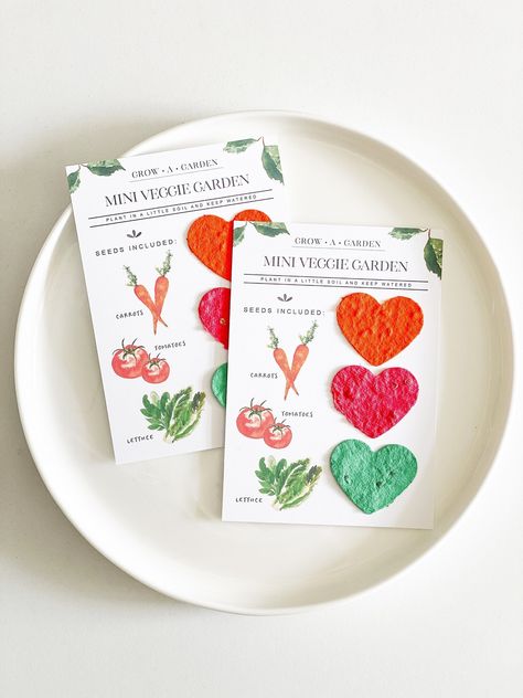 Seed Valentines, Seed Paper Valentines, Seed Paper Diy, Plantable Cards, Garden Carrots, Seed Paper Favors, Seeds Gifts, Paper Shape, Paper Shapes