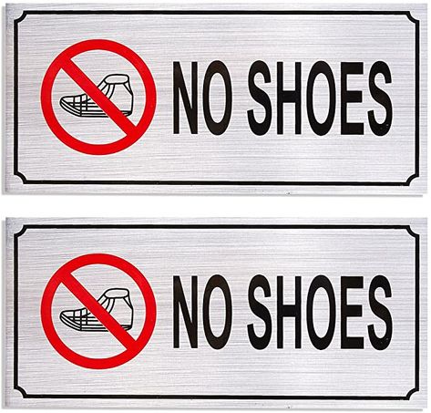 No Shoes Sign, Shoes Signs, Shoes Off Sign, Remove Shoes, Shoes Wall, Shoe Wall, No Shoes, Fiber Board, Sign Holder