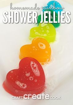 Shower Jellies Diy, Bath Jellies, Jelly Soap, Shower Jellies, Diy Body Scrub, Diy Shower, Diy Scrub, Homemade Soap Recipes, Diy Spa