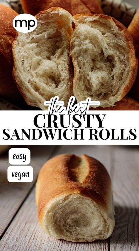 Sandwich Bread Rolls. Sandwich Rolls Recipe, Sandwich Buns Recipe, Hoagie Roll Recipe, Sandwich Roll Recipe, Homemade Bread Rolls, Crusty Bread Rolls, Hoagie Sandwiches, Sandwich Rolls, Perfect Sandwich