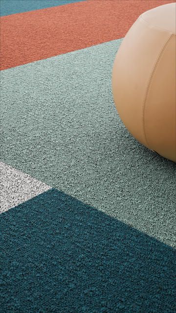 Mix and match colours with DESSO Fields carpet tile collection Carpet Flooring Office, Carpet Color Ideas, Office Carpet Texture, Carpet Tiles Ideas, Southampton University, Mid Century Carpet, Carpet Tiles Design, Carpet Tiles Office, Modular Carpet Tiles