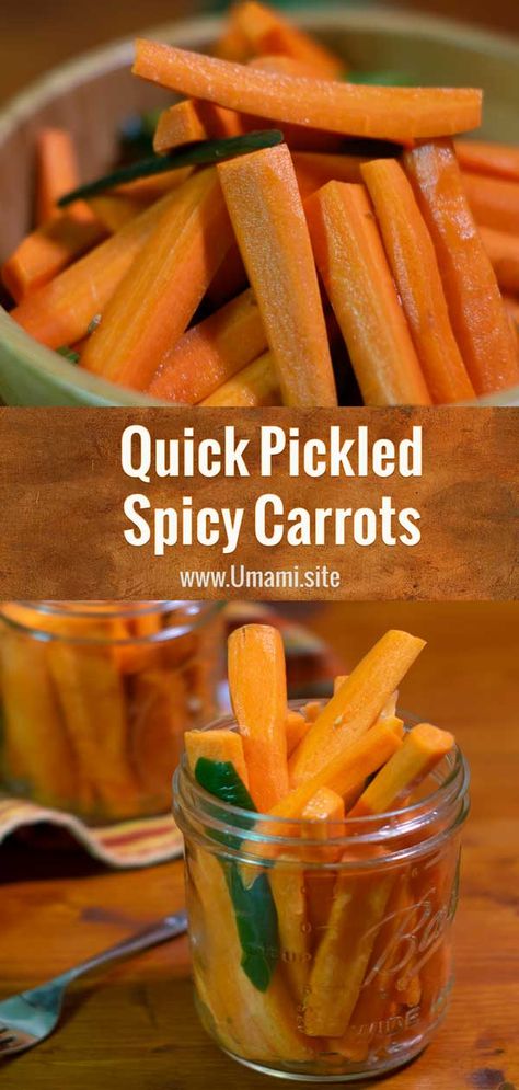 Allspice Recipe, Quick Pickled Carrots, Spicy Carrots, Poblano Pepper, Quick Pickled, Pickled Carrots, Carrot Recipes, Stuffed Poblano Peppers, Pickling Recipes