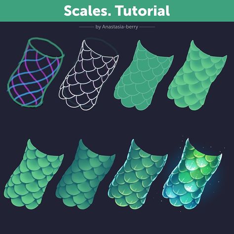 Scales. Tutorial | Patreon How To Draw Scales Dragon, How To Draw Dragon Scales, Scale Drawing Tutorial, How To Paint Scales, How To Draw Snake Scales, Fish Scales Drawing, Dragon Scales Drawing, How To Draw A Dragon, How To Draw Scales